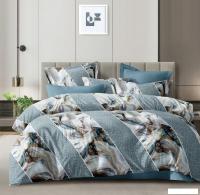 Евро комплект постельного белья Luxsonia Голубые грани Евро Ви26-0330/220
