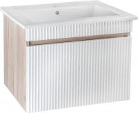 Runo Тумба под умывальник Модена 75 (подвесная, крафтовый дуб)