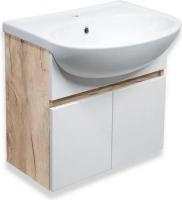 Runo Тумба под умывальник Лада 50 (подвесная, крафтовый дуб)