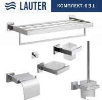 Набор аксессуаров для ванной Lauter 21SH71061+21SH71051+21SH71101+21SH71091+21SH71151+21SH71111 (Chr