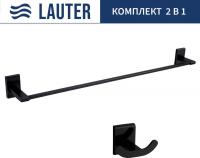 Набор аксессуаров для ванной Lauter 21SH8392 + 21SH9092 (Matt Black, 2 предмета)