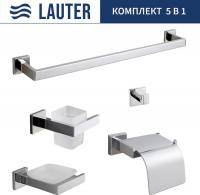 Набор аксессуаров для ванной Lauter 21SH71061 + 21SH71051 + 21SH71101 + 21SH71091 + 21SH71011 (Chrom
