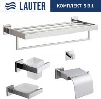 Набор аксессуаров для ванной Lauter 21SH71061 + 21SH71051 + 21SH71101 + 21SH71091 + 21SH71151 (Chrom