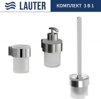Набор аксессуаров для ванной Lauter 21TS3018 + 21TS3020 + 21TS3022 (Chrome, 3 предмета)