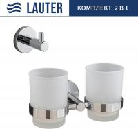 Набор аксессуаров для ванной Lauter 21SH72081 + 21SH72091 (Chrome, 2 предмета)