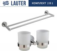 Набор аксессуаров для ванной Lauter 21SH72081 + 21SH70021 (Chrome, 2 предмета)