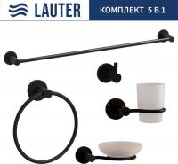 Набор аксессуаров для ванной Lauter 21TS20116 + 21TS20114 + 21T2010 + 21TS2018 + 21TS2014 (Matt Blac