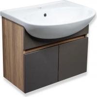 Runo Тумба под умывальник Лада 50 (подвесная, дуб/графит)