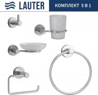 Набор аксессуаров для ванной Lauter 21TS20115 + 21TS20113 + 21TS2019 + 21TS2017 + 21TS20111 (Chrome,