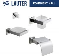 Набор аксессуаров для ванной Lauter 21SH71061 + 21SH71051 + 21SH71101 + 21SH71091 (Chrome, 4 предмет