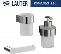 Набор аксессуаров для ванной Lauter 21TS3018 + 21TS3020 + 21TS3012 (Chrome, 3 предмета)