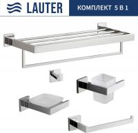 Набор аксессуаров для ванной Lauter 21SH71061 + 21SH71051 + 21SH71071 + 21SH71091 + 21SH71151 (Chrom