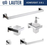 Набор аксессуаров для ванной Lauter 21SH71061 + 21SH71091 + 21SH71071 + 21SH71091 + 21SH71011 (Chrom