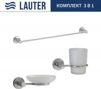Набор аксессуаров для ванной Lauter 21TS20115 + 21TS20113 + 21TS2015 (Chrome, 3 предмета)