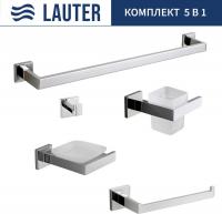 Набор аксессуаров для ванной Lauter 21SH71061 + 21SH71051 + 21SH71071 + 21SH71091 + 21SH71011 (Chrom