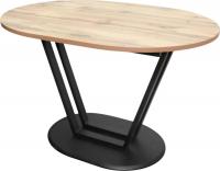 Кухонный стол Древпром Бренто М172 (дуб вотан/гарден/черный матовый)