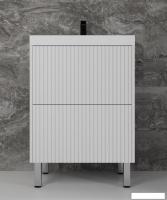 Symbolite Тумба под умывальник Стокгольм 60 Classic Push 2 ящика (белый рифленый софт)