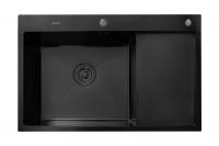 Кухонная мойка Astir Decor PVD Black C78x51BL (с сифоном, дозатором и коландером)