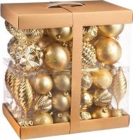 Елочная игрушка Ausini XK-043 (золотой, 78шт)