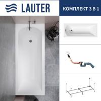 Ванна Lauter Amelia 170 21204070 (с каркасом и сифоном 21Y11022 белый)