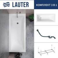 Ванна Lauter Estelle 150 21206050 (с каркасом и сифоном 21Y32002 белый)