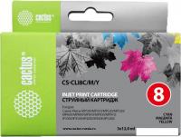 Комплект картриджей CACTUS CS-CLI8C/M/Y (аналог Canon CLI-8C/Y/M)