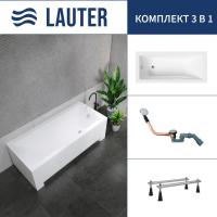 Ванна Lauter Estelle 170 21206070 (с ножками и сифоном 21Y11020 хром)