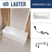 Ванна Lauter Amelia 170 21204070 (с ножками и сифоном 21Y11021 матовый черный)