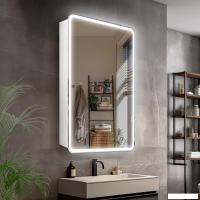 Symbolite Шкаф с зеркалом для ванной Каре 40x80 универсальное (с подсветкой, сенсор с диммером на зе