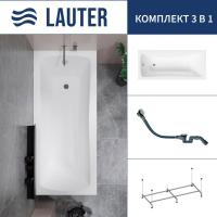 Ванна Lauter Bianca 150 21207150 (с каркасом и сифоном 21Y32002 белый)