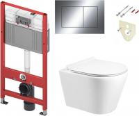 Унитаз подвесной Grado GD-W201T + TECE Kit 9400412 (с кнопкой смыва)