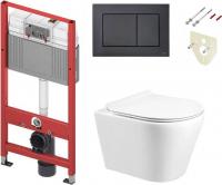 Унитаз подвесной Grado GD-W201T + TECE 9400414 (с кнопкой смыва)