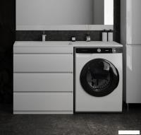Symbolite Тумба под умывальник Даллас 140 Люкс Plus 3 ящика (белый)