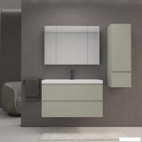 Symbolite Тумба под умывальник Манхэттен 100 Plus 2 ящика (подвесная, олива)