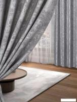 Комплект штор Mio Tesoro Мрамор 150x250 (2 шт, серый)