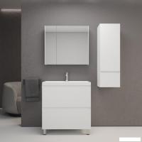 Symbolite Тумба под умывальник Манхэттен 80 Plus 2 ящика + Asti 80x45 (белый матовый)