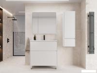 Symbolite Тумба под умывальник Лима 80 Line Plus 2 ящика + Line 80x48 (белый матовый)
