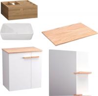 Lauter Комплект мебели для ванной Adri тумба, столешница, раковина 21674A (органайзер 32 см, зеркало