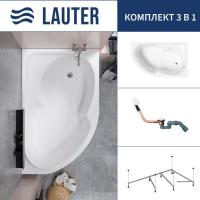 Ванна Lauter Geneva 170x105 2103170R (с каркасом и сифоном 21Y11022 белый)