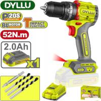 Ударная дрель-шуруповерт Dyllu DTCDP5282 (с 1-им АКБ)