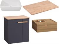 Lauter Комплект мебели для ванной Adri тумба, столешница, раковина 21674A (органайзер 23 см, 59 см,