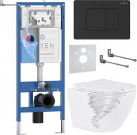 Унитаз подвесной Roxen Antares Tornado в комплекте с инсталляцией StounFix Dual Fresh 6 в 1 868510 (