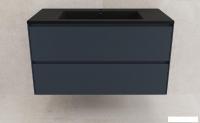 Symbolite Тумба под умывальник Лима 100 Line Plus 2 ящика + Line 100x48 (подвесная, графит/антрацит)