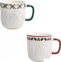 Набор кружек Andrea Fontebasso New Milk & Coffee Let It Snow Ягоды и клетка NL614043042