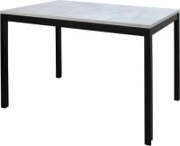 Кухонный стол Древпром Элви 120-170x68 М177 ДП1-04-09 (бетон метрополитен/черный матовый)