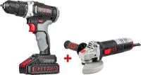 P.I.T. PSR18-D5 + PWS125-C6 (шуруповерт, болгарка, 2 АКБ, кейс)