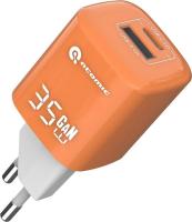 Адаптер питания Atomic Crystal G351 GAN 35W USB Type-C (оранжевый)