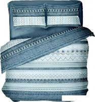 Евро комплект постельного белья Samsara Меланж Евро Ф220-5/5070 (хлопок, фланель)