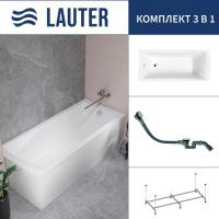 Ванна Lauter Aurora 170x75 21010075 (с каркасом и сифоном 21Y32002 белый)