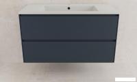 Symbolite Тумба под умывальник Лима 100 Line Plus 2 ящика + Line 100x48 (подвесная, графит/жасмин)